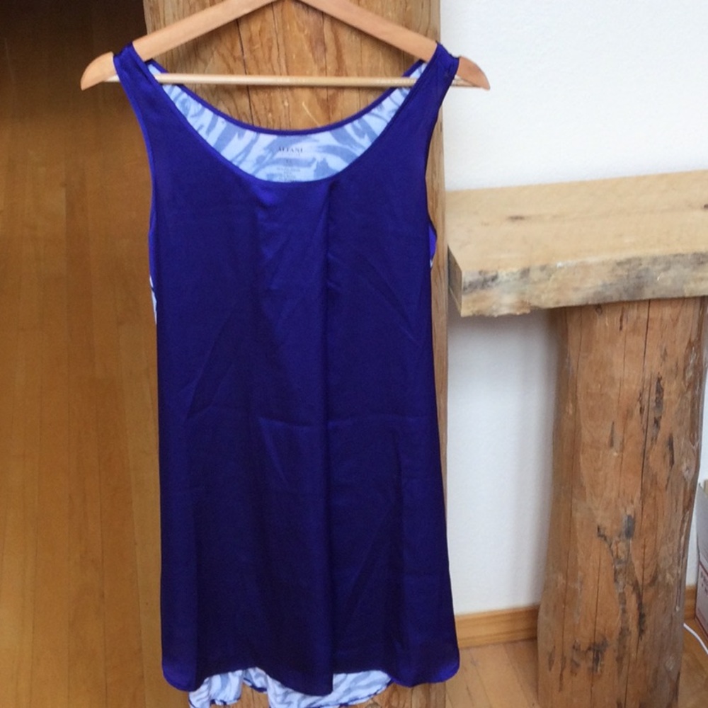 NWOT Alfanie  XS Gown Nightwear Sleepwear Lingerie Intimates Blue/White